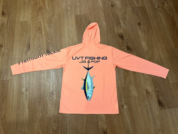 SPF 50 UVT Fishing Team Sun Shirt - Peach