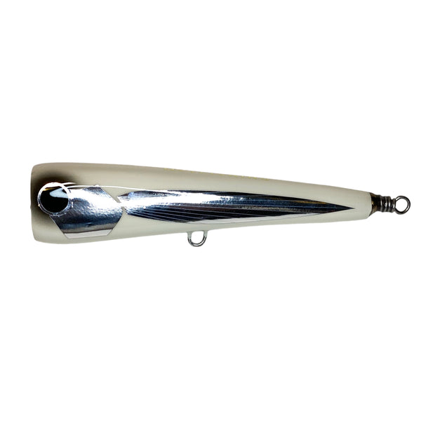 Hand Carved  Big Mouth Popper - White