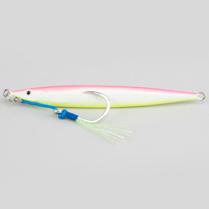 Shore Catch (Full Glow) Electric Chicken UVT Tuna Jig rigged with BKK 5X Assist Hook